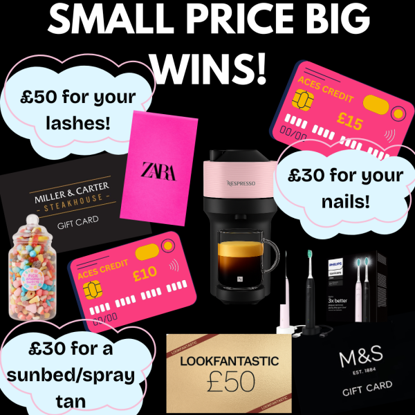 SMALL PRICE, BIG WINS! WITH A £200 END PRIZE!!